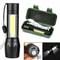 Mini COB LED Flashlight Tactical Light USB Rechargeable Super Bright Torch Waterproof Adjustable Fo 9