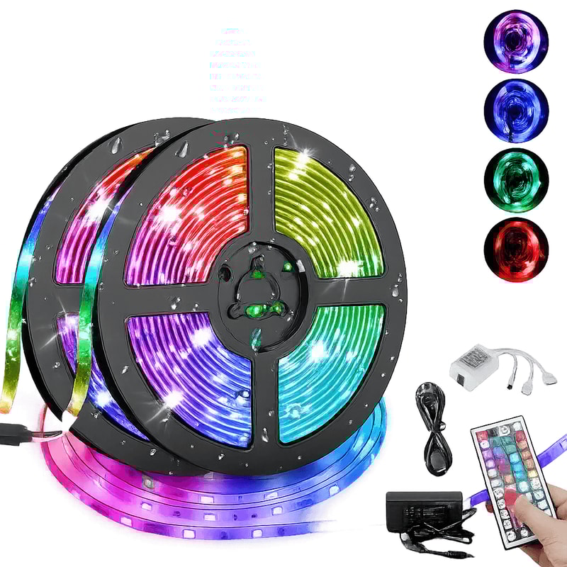 RGB Flexible LED Strip Light SMD Remote Fairy Lights For Room TV Party Bar 0