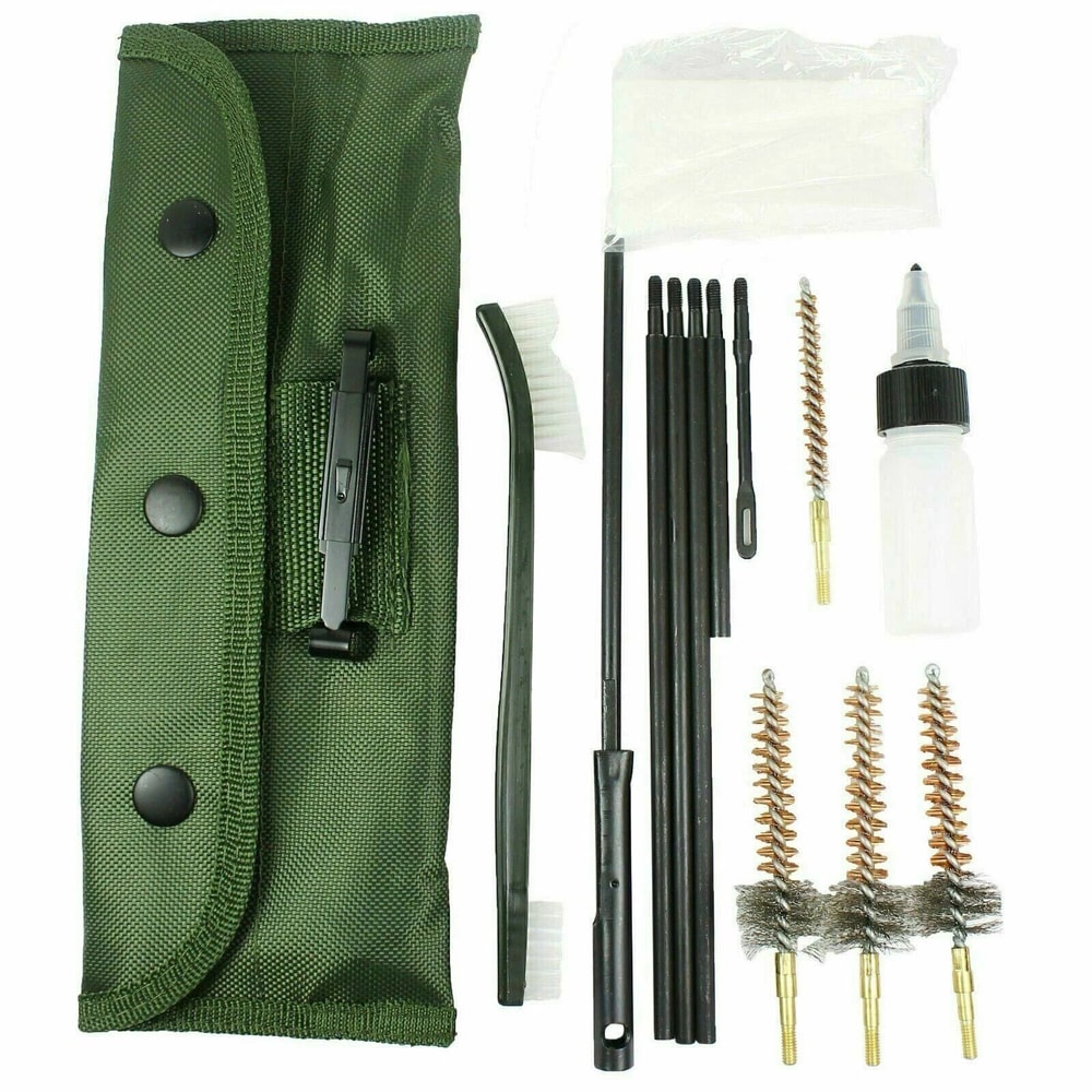 Rifle Cleaning Kit With Bronze Chamber Brushes Case 0