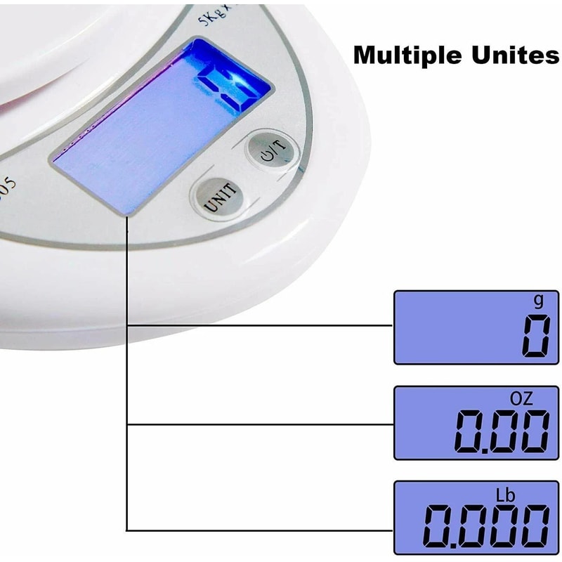 LCD Digital Kitchen Scale Precision Food Balance For Diet Meal Planning 8