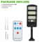 LED Solar Motion Sensor Outdoor Wall Light With Remote Control Waterproof Energy Efficient 1