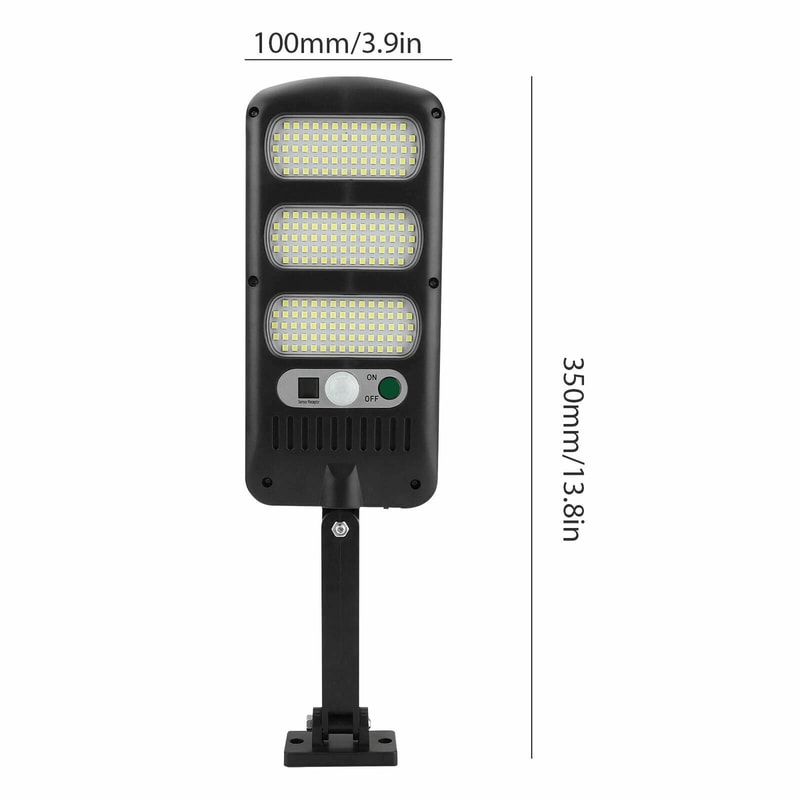LED Solar Motion Sensor Outdoor Wall Light With Remote Control Waterproof Energy Efficient 2