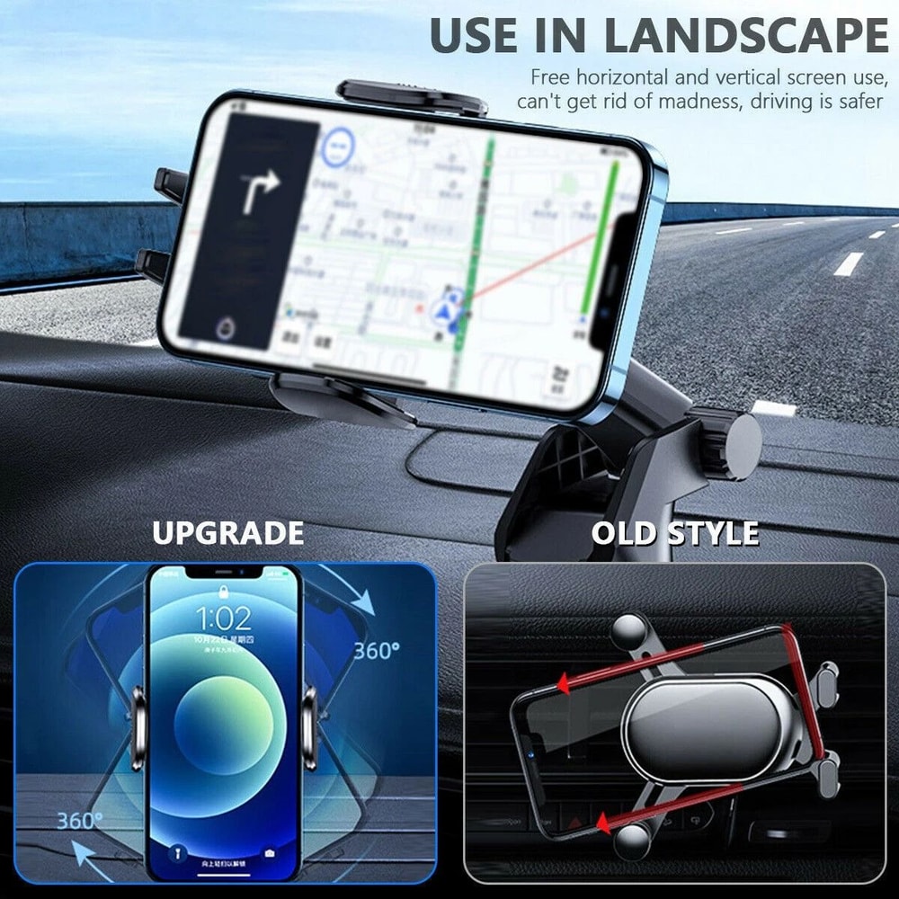 Universal Car Phone Mount Secure Windshield Dashboard Phone Holder 8