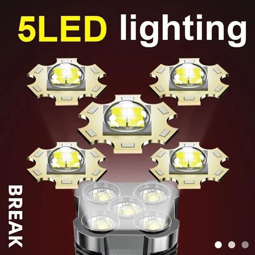 Super Bright LED Flashlight USB Rechargeable Tactical Torch For Outdoor Camping 1