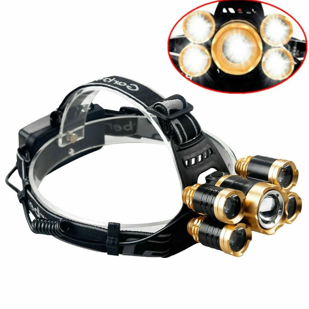 LED Headlamp Rechargeable Flashlight LED Torch With USB Charging Adjustable For Outdoor Activities 5