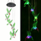 Color Changing LED Solar Powered Hummingbird Wind Chime Lights For Yard Garden Decor 4