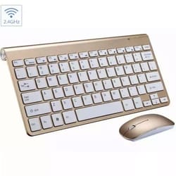 mini wireless keyboard & mouse set, waterproof for mac & pc, compact & durable