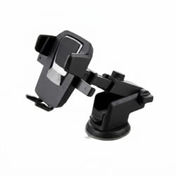 adjustable car windshield phone mount for iphone & samsung secure hold, easy viewing