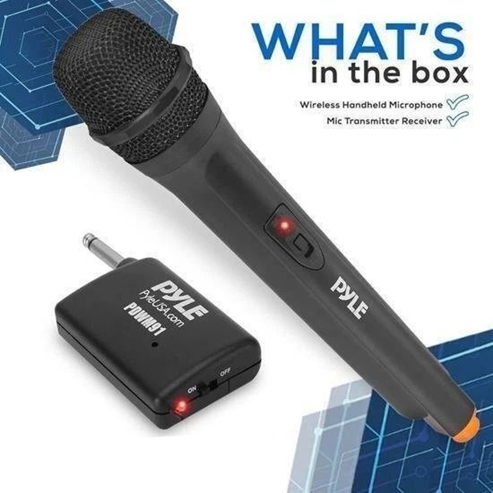 Professional VHF Handheld Wireless Microphone System With Adapter Receiver 6