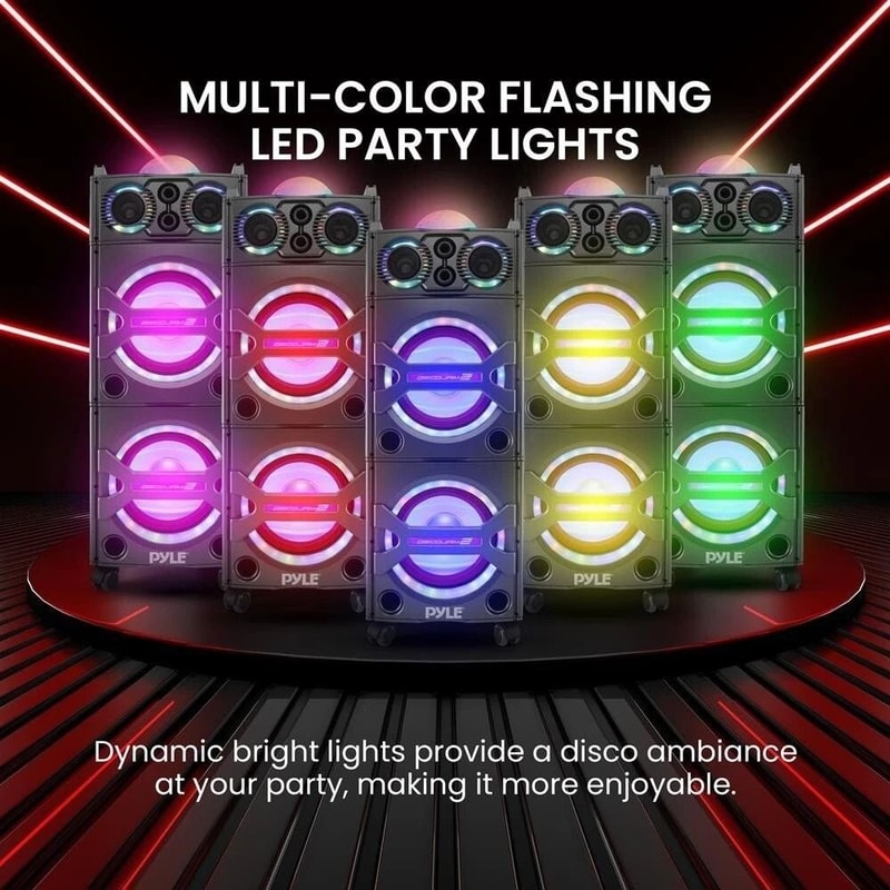 Pyle Bluetooth PA Speaker With Mic Portable MP3USBSDFM Karaoke System For Parties 3