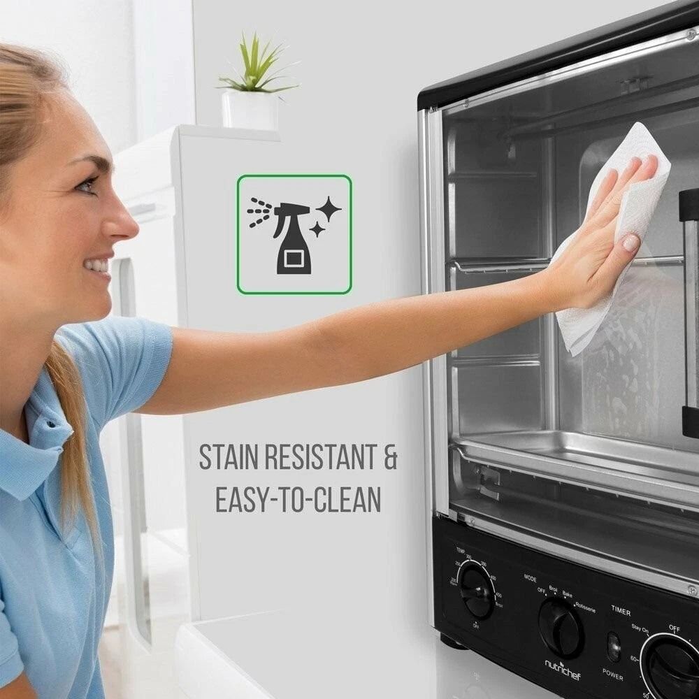 Upgraded Multi Unction Vertical Countertop Rotisserie Oven With Grill Timer 3