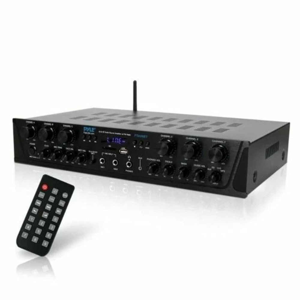 Pyle Bluetooth Channel 600W Home Audio Amplifier Receiver Wireless Powerful Sound For Any Space 0