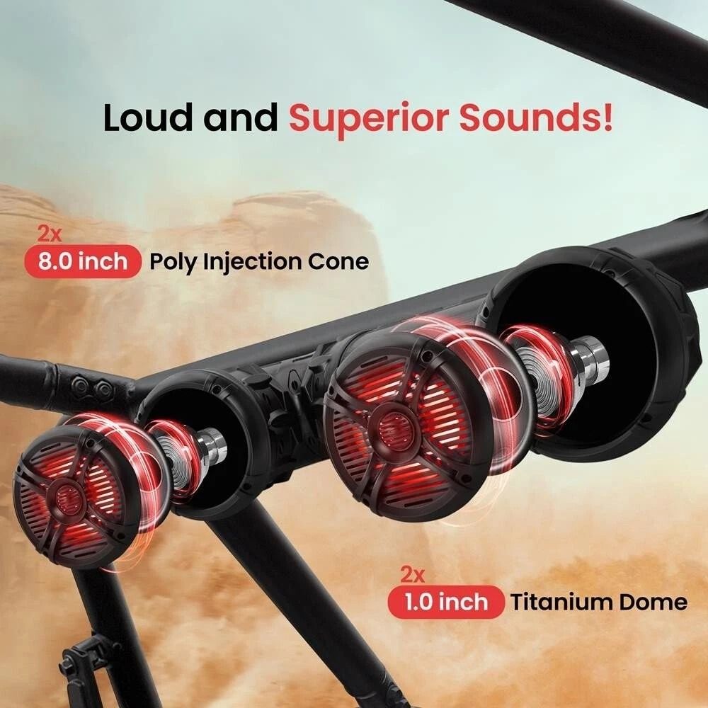 Marine Bluetooth Amplified Waterproof Speakers 6