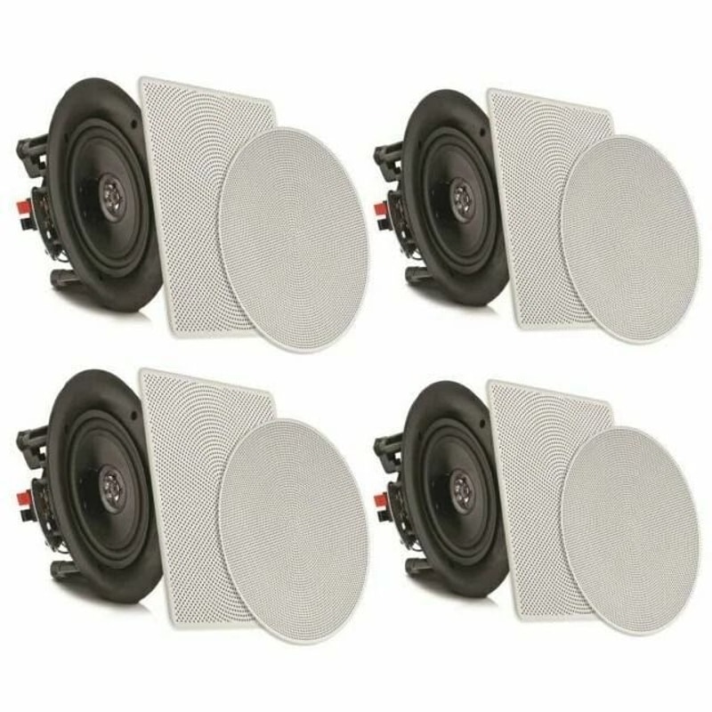 Bluetooth CeilingWall Speaker Kit Flush Mount Home Audio System 0