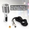 Retro HandheldStand Held Microphone Universal Compatibility Dynamic Wired Mic For Live Performance 5