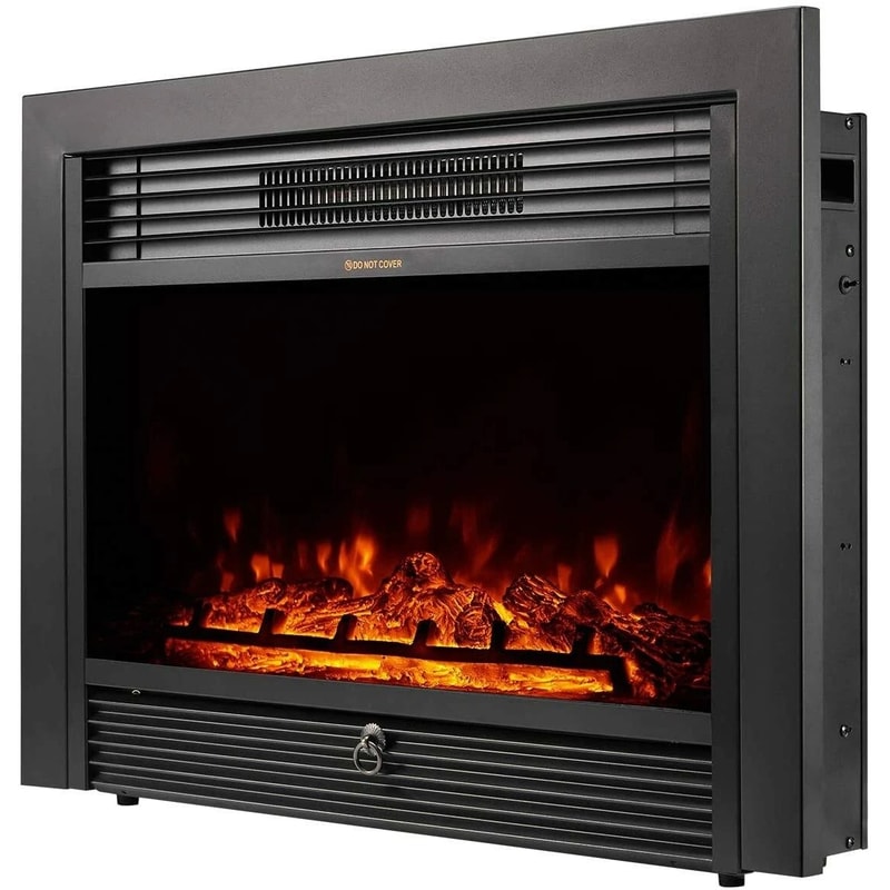 Electric Fireplace Insert Heater With Color Flame Remote Control 6