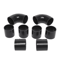 Polished Aluminum Intercooler Pipe Kit With Black Hose Clamps Universal Upgrade 3