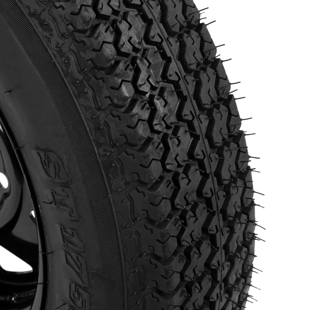Trailer Tires On Rim Lug Black Spoke Wheel For Durable Towing 2