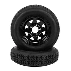 trailer tires on rim lug black spoke wheel for durable towing