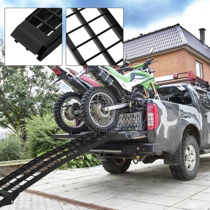 Heavy Duty Aluminum ATV Truck Loading Ramps For Motorcycles Capacity 8