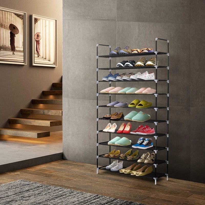 Shoe Rack Organizer 10 Tier Storage For Space Saving Steel Shelves 0