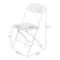 White Plastic Folding Chairs Stackable Wedding Party Garden Seating 8