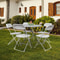 White Plastic Folding Chairs Stackable Wedding Party Garden Seating 3