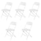 White Plastic Folding Chairs Stackable Wedding Party Garden Seating 9