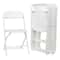White Plastic Folding Chairs Stackable Wedding Party Garden Seating 11