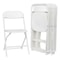 White Plastic Folding Chairs Stackable Wedding Party Garden Seating 11