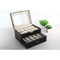 Large 20 Slot Leather Watch Box Case Organizer With Glass Display For Jewelry Storage 0