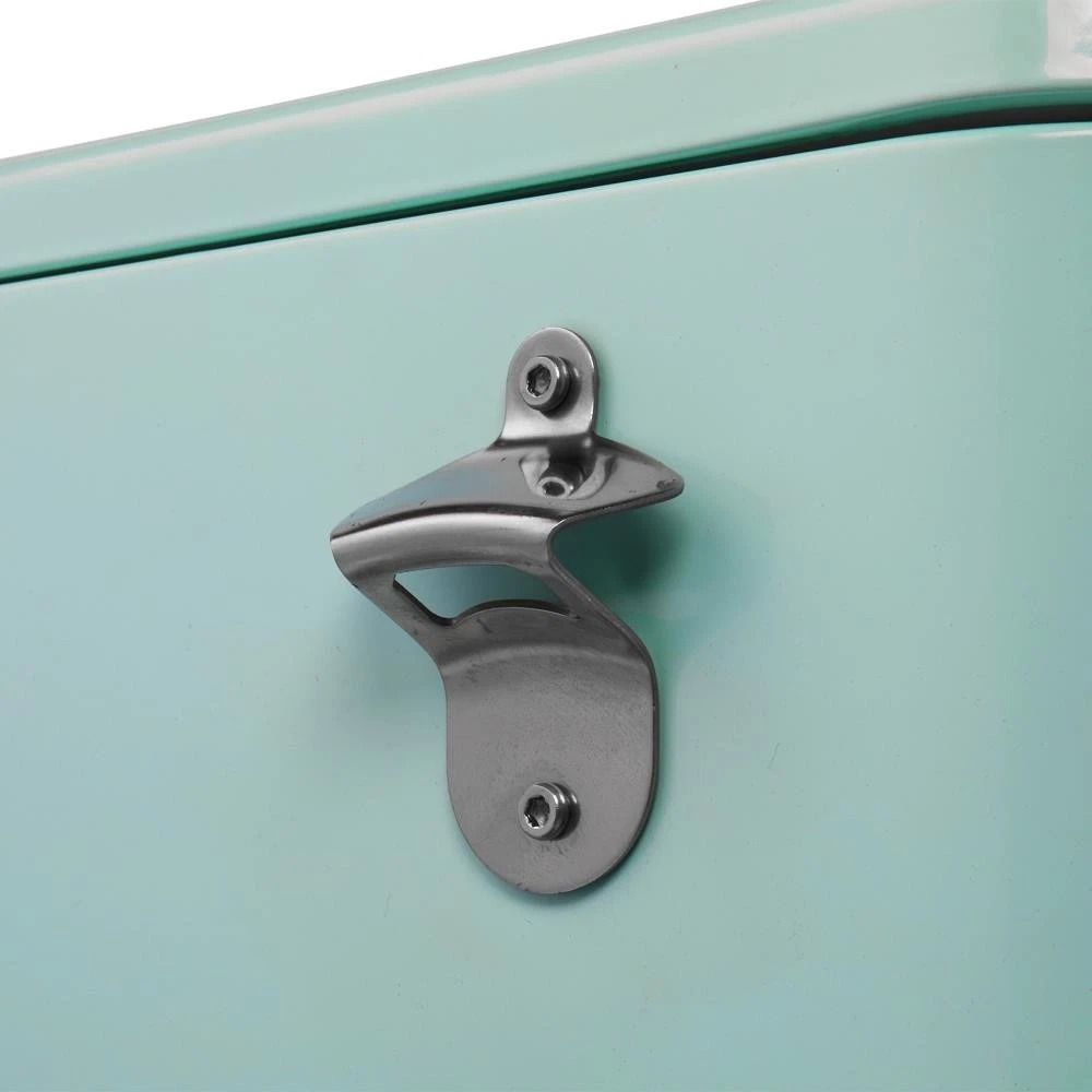 Portable Outdoor Quart Rolling Patio Steel Cooler Cart Ideal For Parties BBQs 3