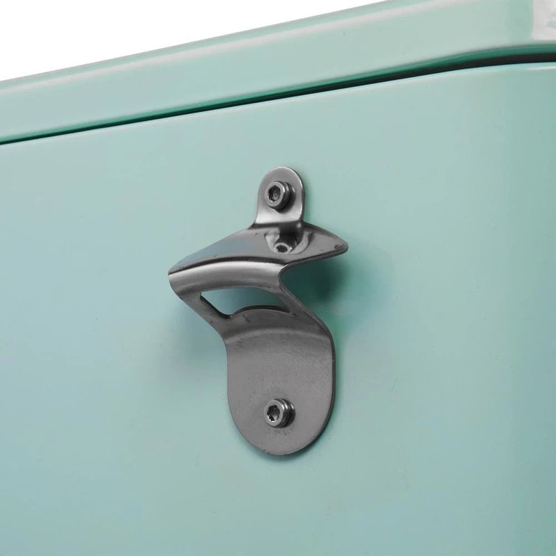 Portable Outdoor Quart Rolling Patio Steel Cooler Cart Ideal For Parties BBQs 3