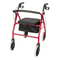 Heavy Duty Extra Wide Bariatric Rollator Rolling Walker With Padded Seat Ideal Mobility Solution Fo 1