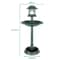 Plastic Round Bird Bath With Solar Light Sturdy Base For Outdoor Garden 3