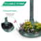 Plastic Round Bird Bath With Solar Light Sturdy Base For Outdoor Garden 1