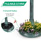 Plastic Round Bird Bath With Solar Light Sturdy Base For Outdoor Garden 1