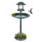 Plastic Round Bird Bath With Solar Light Sturdy Base For Outdoor Garden 7