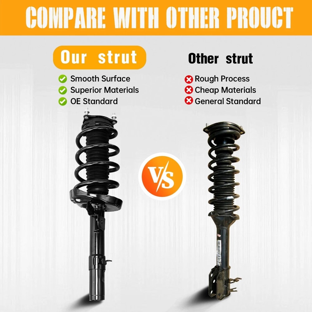 Front Complete Struts With Coil Spring Pair Set For Acura MDX 1