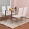 Dining Set With Modern Kitchen Table Set And Leather Dining Chairs 10