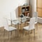 Dining Set With Modern Kitchen Table Set And Leather Dining Chairs 0