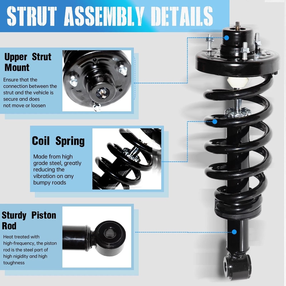 Complete Struts Assembly Rear RightLeft Shocks For Lincoln Navigator Perfect Replacement For A Smoo 8