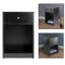 Modern Drawer Nightstand Dresser Black Wooden Storage Cabinet For Bedroom 2