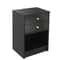 Modern Drawer Nightstand Dresser Black Wooden Storage Cabinet For Bedroom 3