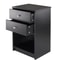 Modern Drawer Nightstand Dresser Black Wooden Storage Cabinet For Bedroom 4