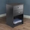 Modern Drawer Nightstand Dresser Black Wooden Storage Cabinet For Bedroom 7