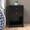 Modern Drawer Nightstand Dresser Black Wooden Storage Cabinet For Bedroom 0