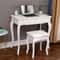 White Vanity Dressing Table Set With Mirror Stool Drawers Makeup Desk For Bedroom 6