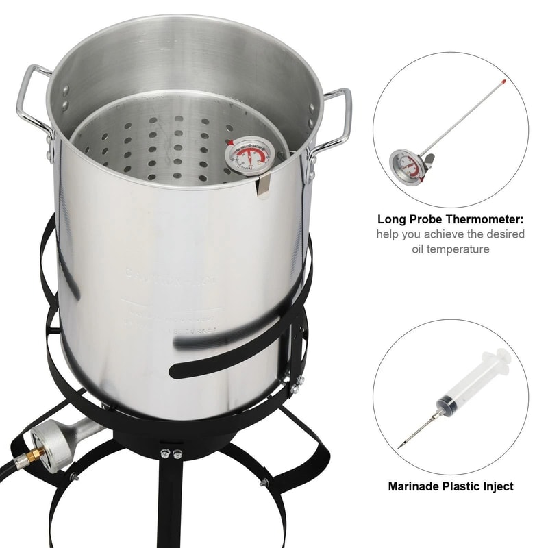 Outdoor Gas Propane Turkey Fryer Fish Fryer Stock Pot Cooker 1
