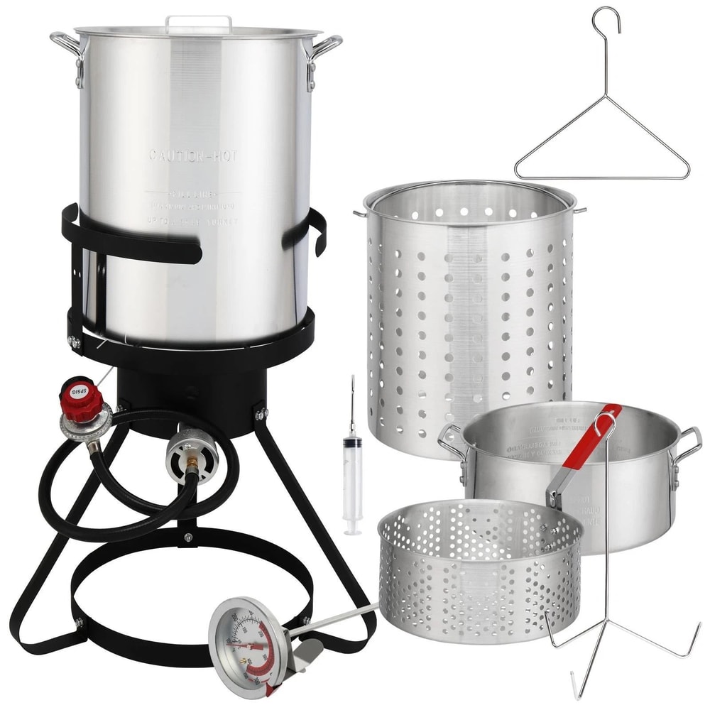 Outdoor Gas Propane Turkey Fryer Fish Fryer Stock Pot Cooker 8